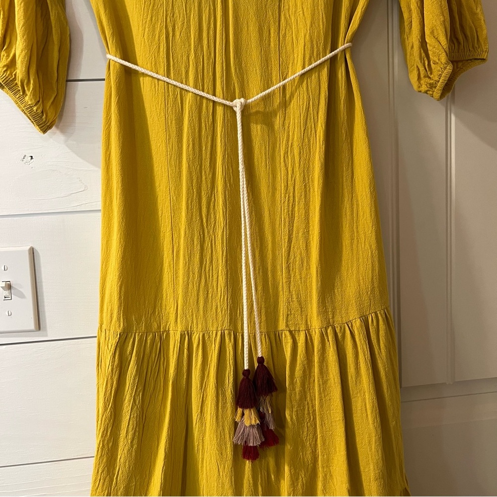 Yellow Embroidered Dress - Picture 2 of 6